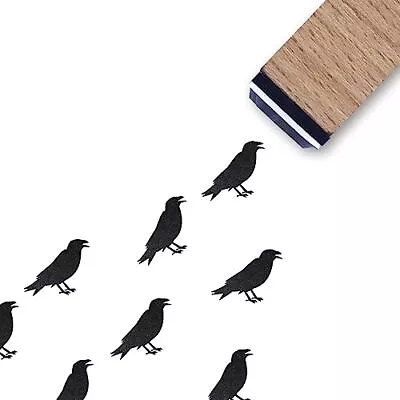 Crow Rubber Stamp 3/5 Inch Small Mini Stamp For Scrapbooking Card Making Pla... • $14.59