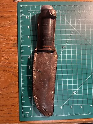 Vintage Marbles Gladstone Fixed Blade Knife W/ Sheath • $100