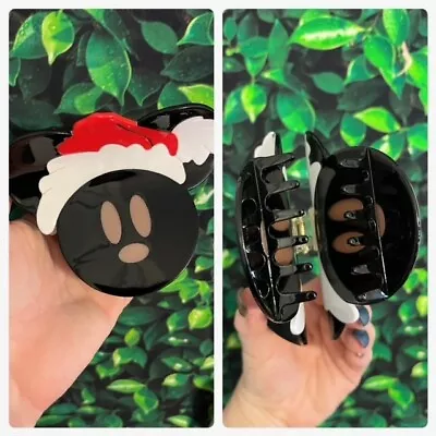 Mickey Mouse Santa Hat Hair Claw Clip Minnie Big 5  X 3.5  Disney Inspired • $10