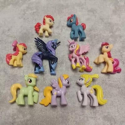 My Little Pony Lot Of 9 Blind Bag Mini Figures Hasbro MLP Nightmare Moon Apple • $11.30