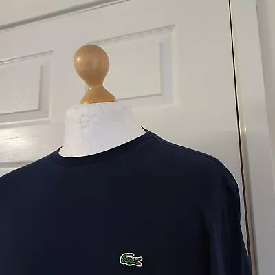 Lacoste  Classic Navy  T-Shirt Size 4 Medium 40  100% Genuine • £5.50