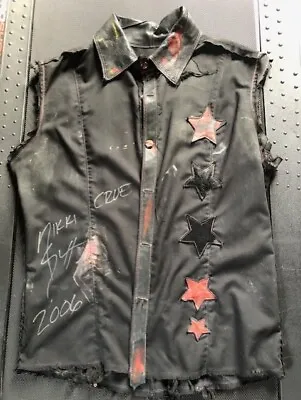 Motley Crue - Nikki Sixx - Owned And Worn Custom Stage Vest - 2006 Touring !!! • $6495