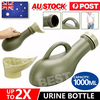 Male Female Urine Portable Pee Bottle Camping Outdoor Travel Urinal Car Toilet • $10.95