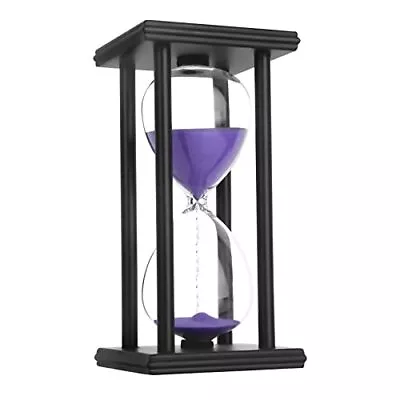 Hourglass Sand TimerBlack Wooden 30/45/60 Minute Sandglass Timer For HomeDe... • $19.45