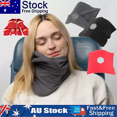 $14.46 • Buy Portable Neck Travel Pillow Collar Brace Soft Support Trip Rest Sitting Nap RED