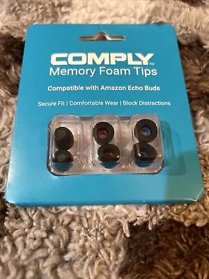Comply Foam Tips Compatible With Amazon Echo Buds (Assorted 3pr) Black • $1.99