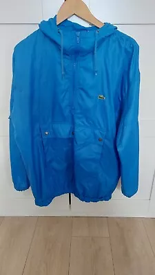 Vintage Blue Lacoste Izod Half Zip Pullover Cagoule Windbreaker Jacket Medium M • £100