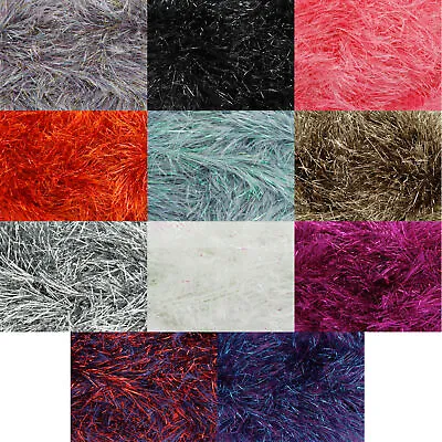£7.40 • Buy Tinsel Chunky Knitting Yarn King Cole Metallic Soft Eyelash Wool 1 Or 3 X 50g