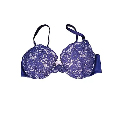 Marie Meili Bra 36C Womens Padded Underwired Adjustable Straps Pink Purple • £14.50