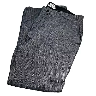 L.L. Bean Classic 80's Fit Houndstooth Trouser Dress Pants Lined USA 12 Petite • $25.26