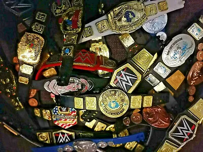 £3.99 • Buy WWE Mattel Jakks Belts Titles Championships Figure Lot Wwf/wcw/ecw Wrestling 