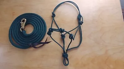 12' Hunter Green Lead Rope W/bull Snap & Training Halter For Parelli Method • $38.66