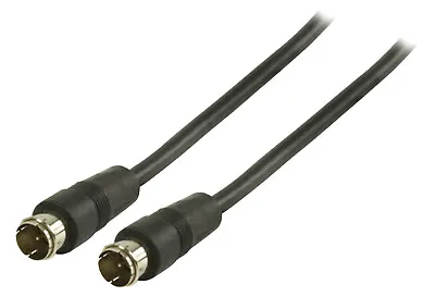 10m Black F Plug Male Quick Fit Cable TV / Satellite Lead Wth Push On Connectors • £6.99