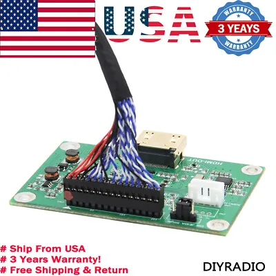 V1.5 LVDS To HDMI-Compatible Adapter Board Converter+Cable 1080P 720P Resolution • $39