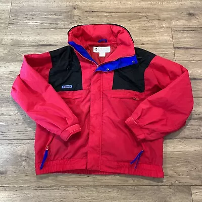 VINTAGE Men's Columbia Vamoose Ski Jacket Red Black Blue Size Medium 90s Y2K • $29.99