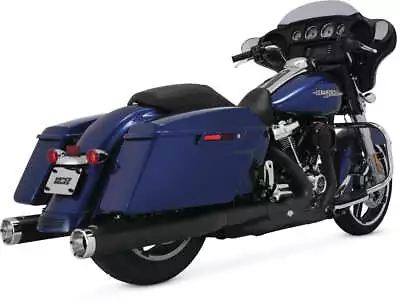 Vance & Hines 4  Monster Slip On Mufflers Black For Harley 2017-18 Fl Models New • $799.99