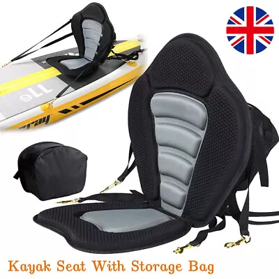 Kayak Seat Adjustable Padded Canoe Back Sit On Kayak Seat Canoe Backrest Cushion • £20.62