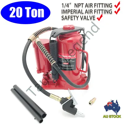 20 Ton 262-505mm Manual & Air Hydraulic Cylinder Bottle Jack Car Van Truck Lift • $122.04