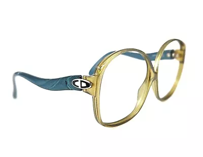 Vtg Christian Dior Yellow Green Blue Lucite Oval Glasses Germany 2098 50 • $49