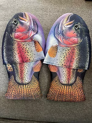 Men’s Large Fish Slippers Perfect For The Fisherman!! • $8