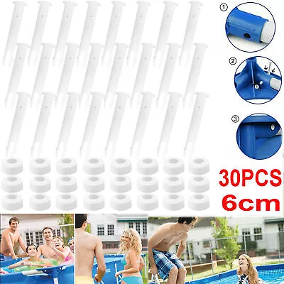 30 Packs Replacement Plastic Pool Joint Pins W/ Rubber Seal For Intex Pool Parts • $18.90