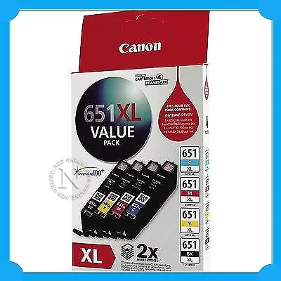 Canon CLI-651XL HIGH YIELD COLOR INK Value Pack IP7260/MG6460/MG6660/MX726/MX926 • $97.84