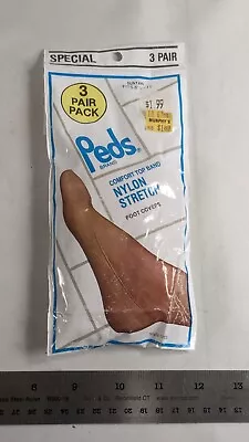 Vintage NOS Peds Nylon FOOT Covers 3 Pair 8.5-11 • $9.99