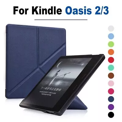 PU Leather Folio Stand Case For Kindle Oasis 2/3 Desktop • $17.63