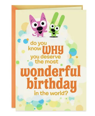 Hallmark Birthday Card ~ Hoops & YoYo Sound & Light Animated Wonderful Birthday • $9.99