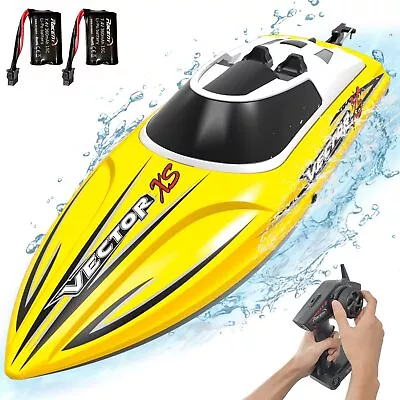 Vector XS 20 MPH Remote Control Outdoor Electric Racing Boat Yellow (Open Box) • $26.29