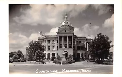 C.1940 RPPC Court House & Confederate Monument Marshall TX • $17