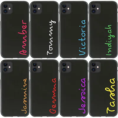 Personalised Initial Phone Case For LG Q6/Xiaomi Mi A2 Black TPU Soft Gel Cover • £6.49