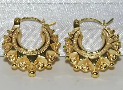 9ct Gold Children's / Baby Gypsy Style Creole Earrings • £64.95