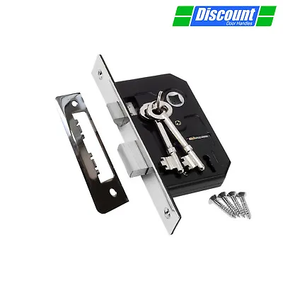 Internal Door Lock - 3 Lever Mortice Sash Lock For Internal Doors With 2 Keys • £5.95