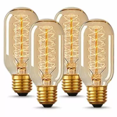 Vintage Edison Light BulbAntique  StyleWarm WhiteAmber Glass110-130V 4 Pack • $21.47