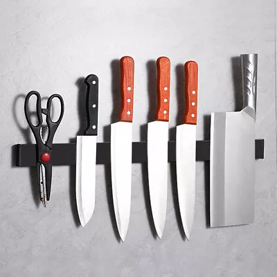 Stainless Steel Magnetic Knife Holder Rack Knives Tool Shelf Magnet 50cm AUS • $21.99