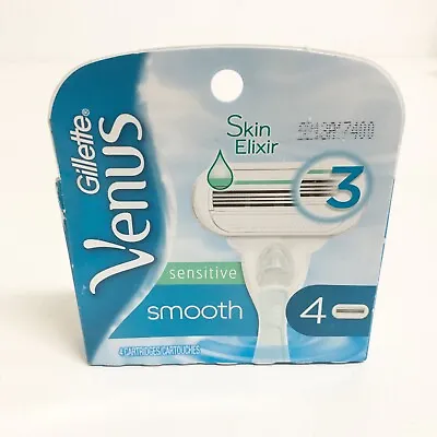 Gillette Venus Skin Elixir 4-Pk Sensitive Smooth 3 Blade Refill Cartridges • $3