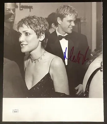 Matt Damon Signed Photo 9x11 Outrageous Winona Ryder Actor Jason Bourne Auto JSA • $179.99