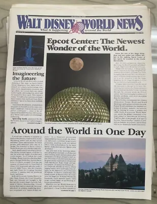 1982 Walt Disney World NEWS Vol 12 #10 Magic Kingdom OPENING OF EPCOT CENTER + • $10