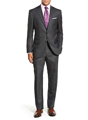 Luciano Natazzi Mens Two Button 2 Piece Modern Fit Suit Ticket Pocket • $99.95