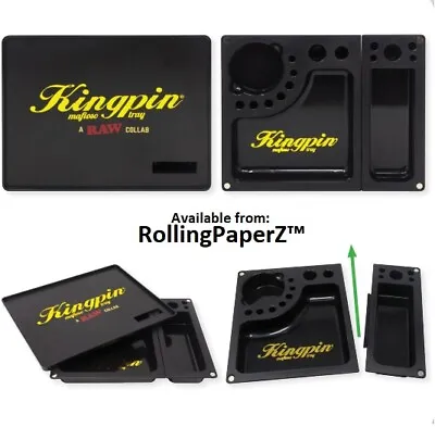 New KINGPIN X RAW Rolling Papers Collab MAFIOSO TRAY WITH MAGNETIC COVER 3 PARTS • $22.88