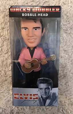 Elvis Presley Bobble Head Funko Wacky Wobbler Pink Jacket Guitar Figure Vaulted • $45