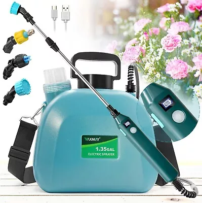 Battery Powered Sprayer 1.35 Gal Rechargeable Garden Sprayer Battery Indicator • $10.99