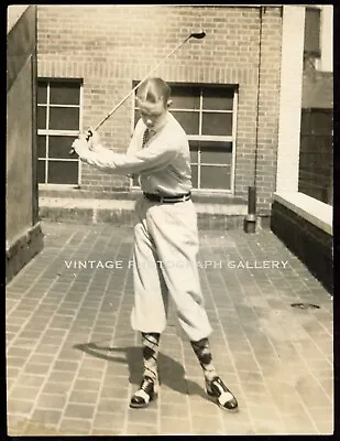 Antique Sports Photo Golfer With Fancy Socks Golf 1925 • $17.99