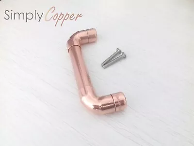 Handmade Copper D-Shape Drawer Handle / Kitchen Cupboard Door Handle Pull • £8.45