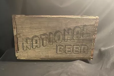 Vintage Wooden Beer Crate “ National Beer “ • $40