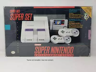 Box Protector For Super Nintendo - Snes Console Super Set Clear Plastic Case • $14.46