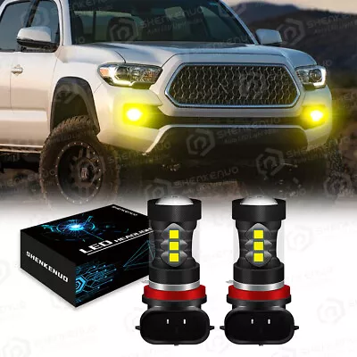 For Toyota Tacoma 2016-2021 H11 Fog Light Projector Lens Yellow LED Bulbs 3000K • $15.99