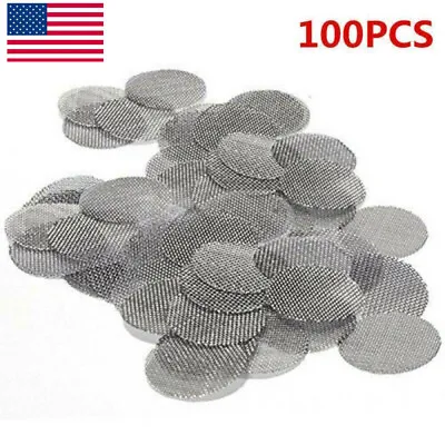 100pcs Pipe Screens Stainless Steel Metal Tobacco Smoking Pipe Filters 3/4 Inch* • $1.99