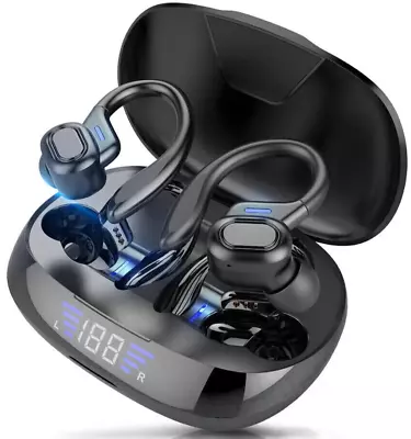 Bluetooth Headset TWS 5.0 Wireless Earphones Earbuds Stereo Headphones Ear Hook • $32.80